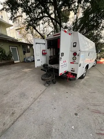 Magnet Plumbing service vehicle on-site for Sewer Line Repair in Peralta Hills